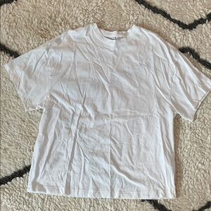 White Crew Neck Oversized T-Shirt